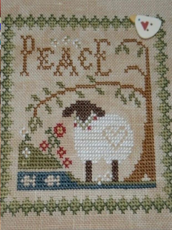 Cross-stitched Sheep by Sharron Renaud